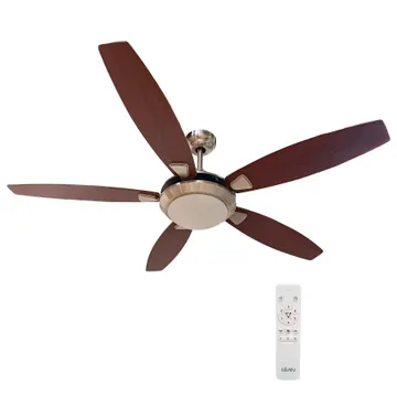 Ventilador de Teto com Controle Remoto Aliseu Modern 5 Pás 132 cm Cinza Bivolt