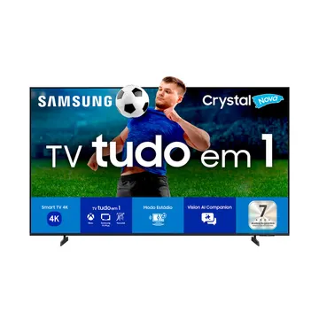 Smart TV 58" Samsung Crystal UHD 4K U8500F 2025 Xbox Cloud Gaming Canais Gratuitos 7 Anos de Atualização AI Energy Mode Alexa integrada