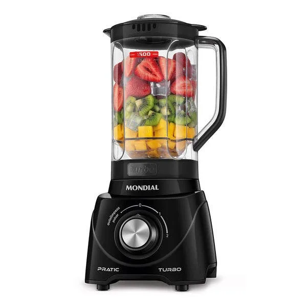 Liquidificador Pratic Turbo Mondial Preto 550w L-98-b 110, imagem 1 de 10