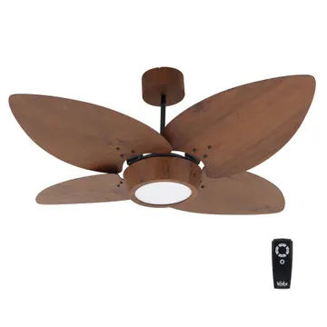 Ventilador de Teto com Controle Remoto Ventex Jeri com Led 4 Pás 122 cm Preto 220V