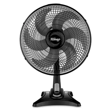 Ventilador de Mesa Multilaser Turbo 40cm 4 Pás 3 Velocidades Preto 110V