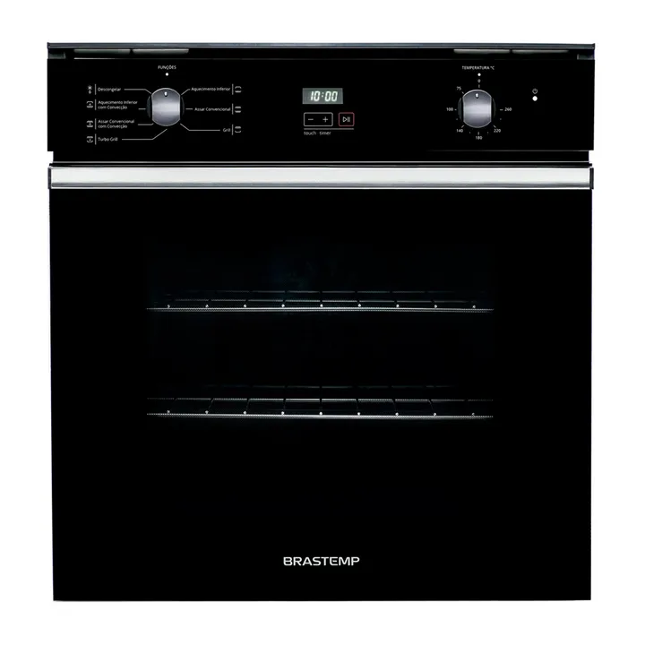 Forno Elétrico de Embutir 84L Brastemp com Grill e Timer BOC84AE Preto 220V, imagem 1 de 10