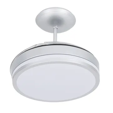 Ventilador de Teto com Controle Remoto Retrátil 3 Pás 91 cm Cromado Bivolt Aliseu