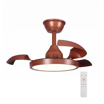 Ventilador de Teto com Controle Remoto Inspire Orbi com Led Integrado 3 Pás 66cm Imbuia Bivolt