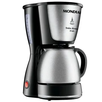 Cafeteira Eletrica Dolce Arome Inox C-34 Ji 15 Xicaras Preta 220v