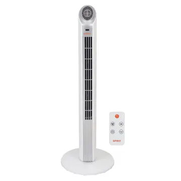 Ventilador Torre Spirit 90cm 127V (110V) Branco e Prata Maxximos Ellegant TS900