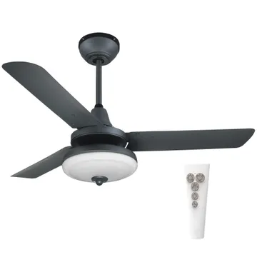 Ventilador de Teto com Controle Remoto Inspire Farou 3 Pás 112,4 cm Cinza 110V