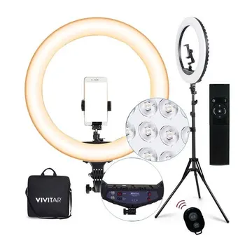 Luminária Ring Light Pro 21 Polegadas Bluetooth, Tripé E Suportes P/ Smartphone E Tablet