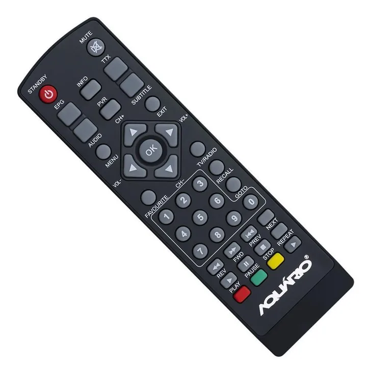 Controle Remoto para Conversor Digital Dtv-5000 Preto Aquario, imagem 1 de 4