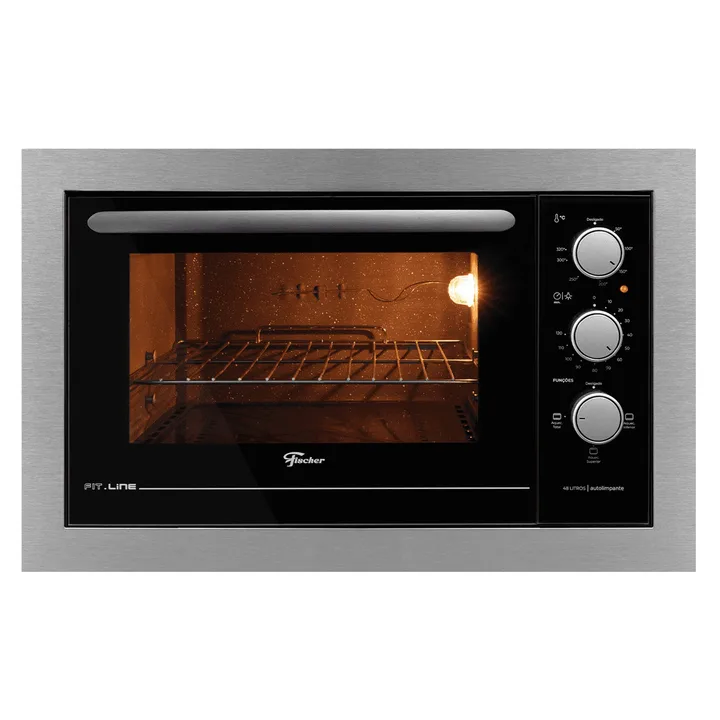 Forno Elétrico de Embutir 48L Fischer com Grill e Timer Fit Line 34493-95486 Inox 220V, imagem 1 de 5