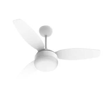 Ventilador de Teto Controle de Parede Ventisol 3 Pás 96cm Vt Verano Branco 220V