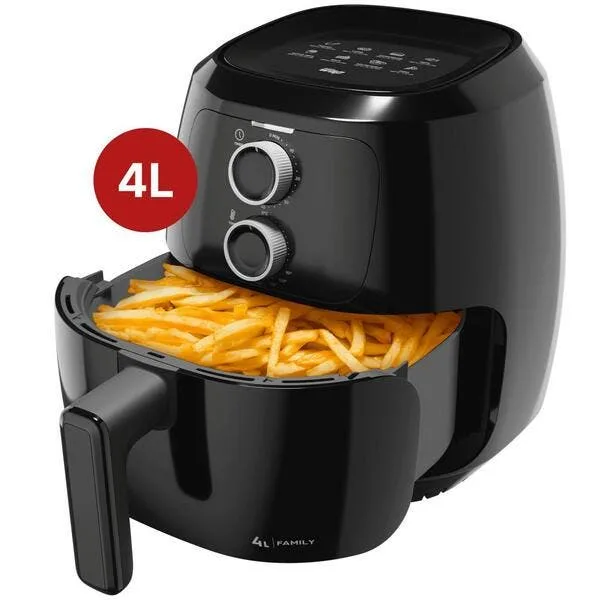 Fritadeira Elétrica Air Fryer WAP WAFF2-P Preta 4 Litros, com Revestimento Antiaderente e Timer até 60min 1500W 220V, imagem 1 de 10