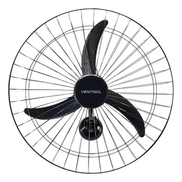 Ventilador de Parede Preto em Aço 50cm VENTISOL-PAREDE-50CM