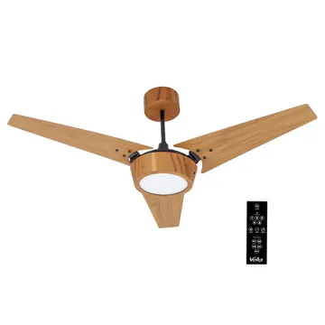 Ventilador de Teto com Controle Remoto Ventex Taípe com Led 3 Pás 122 cm Preto 110V