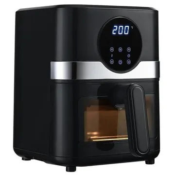 Air Fryer Fritadeira Sem Óleo Digital 4,3l 1500w Preto E Prata 220v