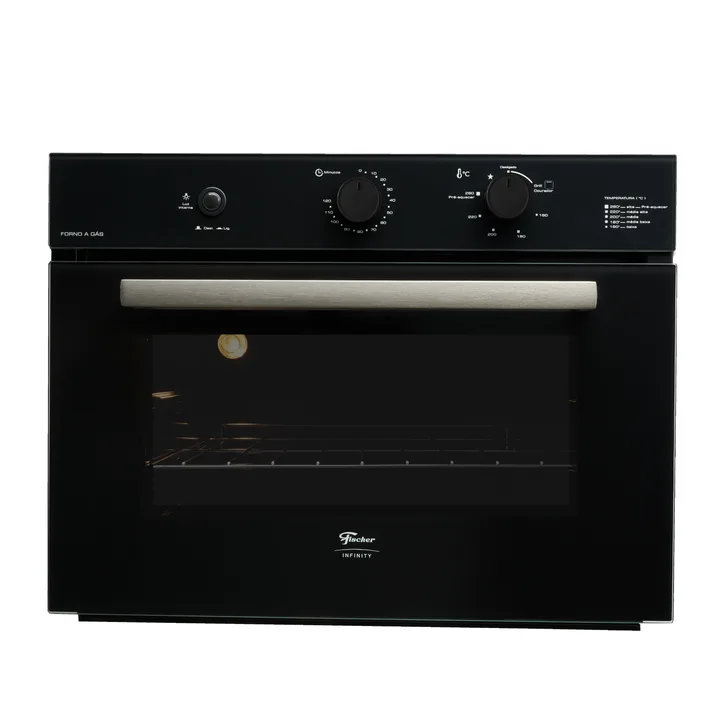 Forno a Gás de Embutir 50L Fischer com Grill e Timer Infinity 31000-79710 Preto 127V (110V), imagem 1 de 4