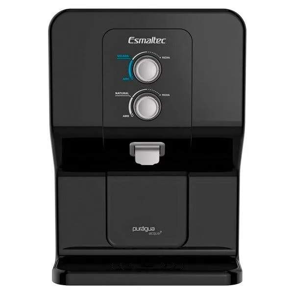 Purificador de Água Esmaltec Gelada e Natural com Compressor ACQUA7 Preto 220V, imagem 1 de 4