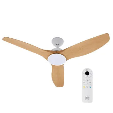Ventilador de Teto com Controle Remoto Arteconfort Paraty com Led 3 Pás 132 cm Marrom Bivolt