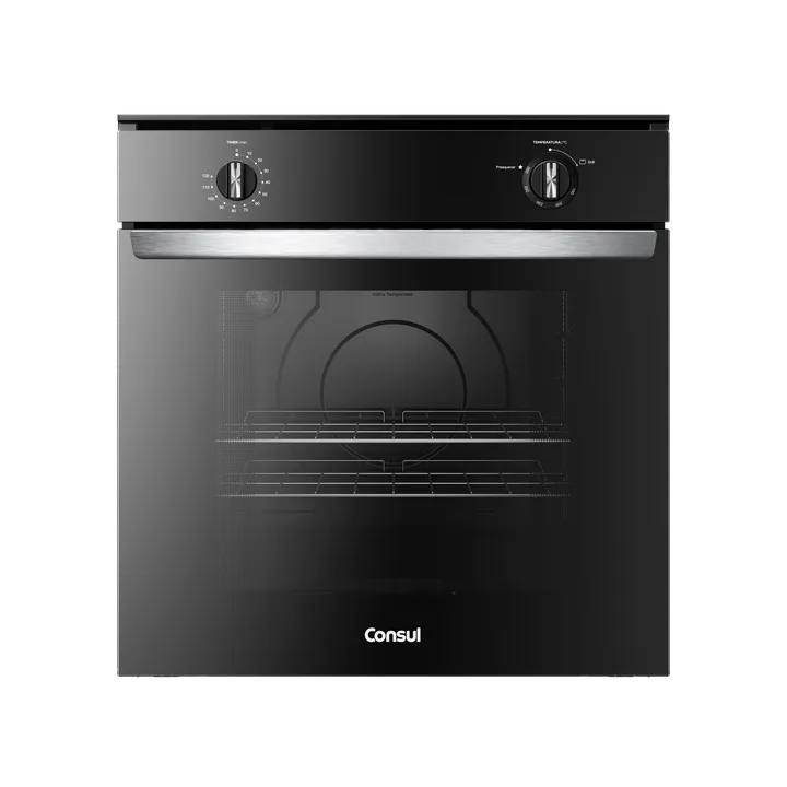 Forno a Gás de Embutir 78L Consul com Grill e Timer COA84CERNA Preto 220V, imagem 1 de 7