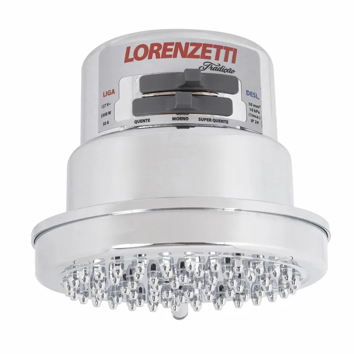 Chuveiro Elétrico Multitemperatura 127V (110V) 5500w Cromado Redondo Tradição Lorenzetti, imagem 1 de 7