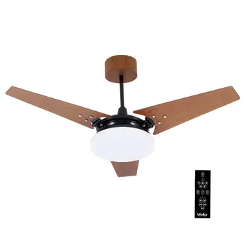 Ventilador de Teto com Controle Remoto Ventex Imbuia com Led 3 Pás 101 cm Preto 220V