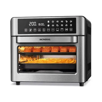 Fritadeira Air Fryer Forno Oven Digital 25l Mondial Preto E Inox 2000w - Afo-25l-bi 110
