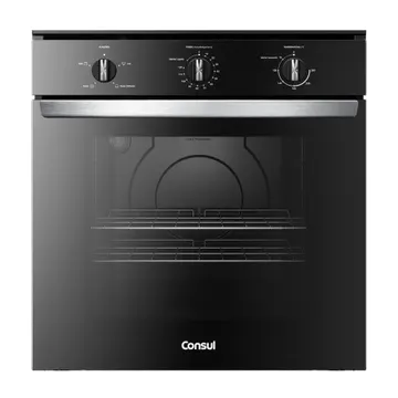 Forno Elétrico de Embutir 84L Consul com Grill e Timer COB84BEANA Preto 127V (110V)