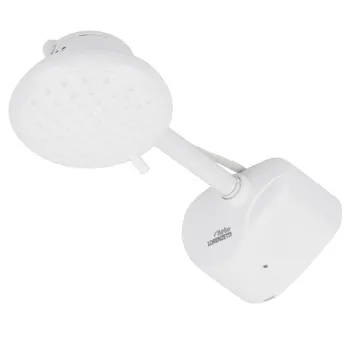 Chuveiro Elétrico Multitemperatura 127V (110V) 5500w Branco Redondo com Pressurizador Bella Ducha Lorenzetti