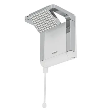 Chuveiro Elétrico Eletrônico 220V 7800w Branco e Cromado Quadrado Acqua Star Lorenzetti