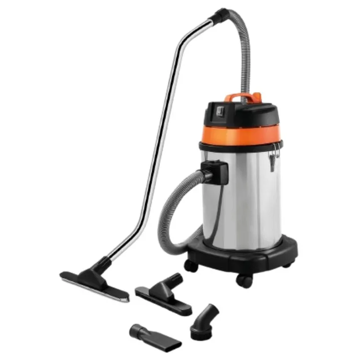 Aspirador de Pó para Sólidos e Líquidos 220V 1400W Tanque de Aço Inox 30 Litros TRAMONTINA PRO-449810, imagem 1 de 5