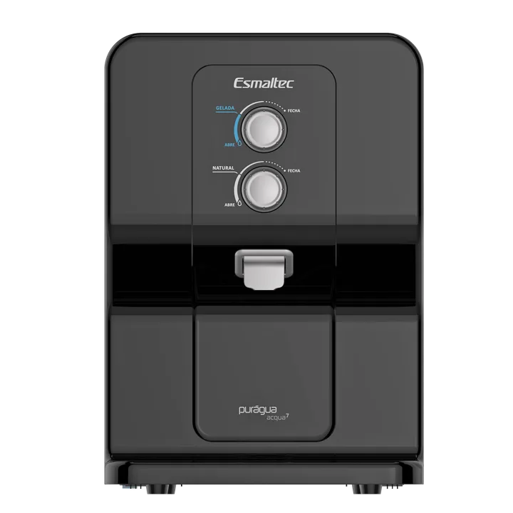 Purificador de Água Esmaltec Gelada e Natural com Compressor ACQUA7 Preto 127V (110V), imagem 1 de 9