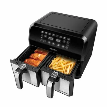 Fritadeira Air Fryer Dual Duplo Cesto 8l Mondial Afd-01-bi