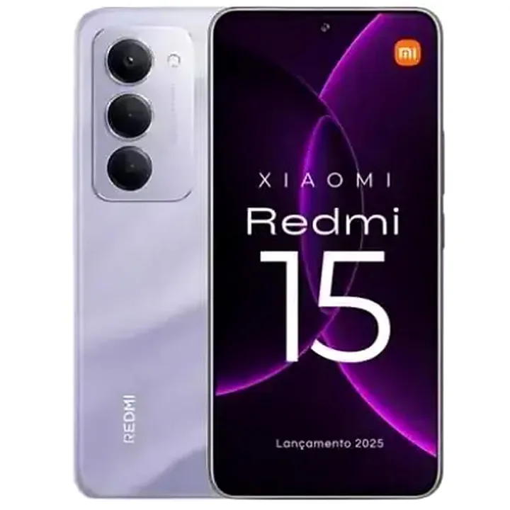 Smartphone Xiaomi Redmi 15 4G 8GB RAM 256GB Preto Tela 6,9" 144Hz Câmera 50MP Bateria 7000mAh NFC - Roxo, imagem 1 de 3