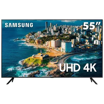 Samsung Smart TV 55" 4K UHD 3 HDMI 1 USB Bluetooth Wi-Fi Gaming Hub Alexa Built-in - UN55CU7700GXZD