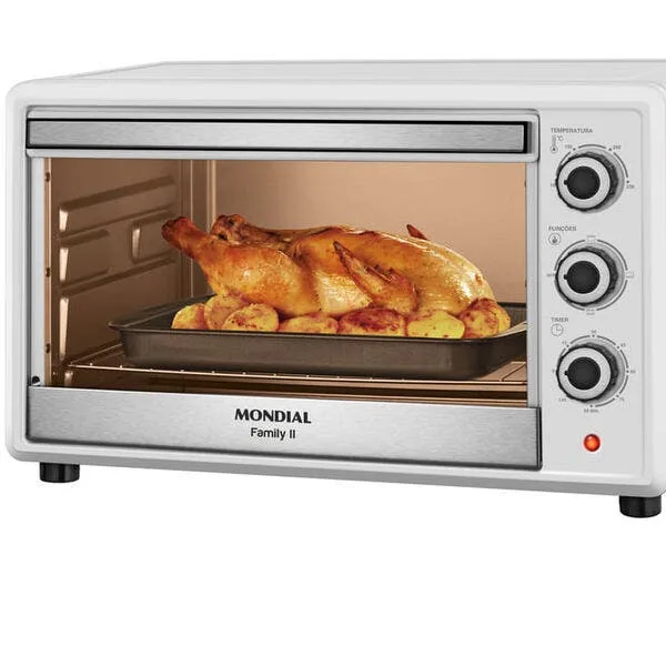 Forno Elétrico 42l Family Ii Mondial Branco/inox 1600w - Frn-42-w 127v, imagem 1 de 7