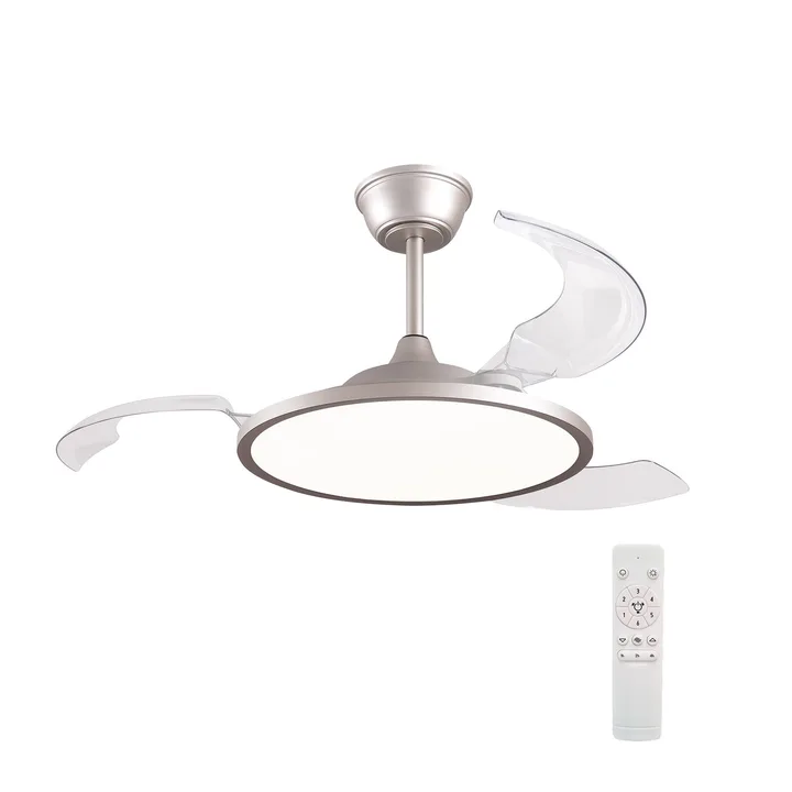 Ventilador de Teto com Controle Remoto Inspire Cosmos com Led Integrado 3 Pás 91cm Prata Bivolt, imagem 1 de 7