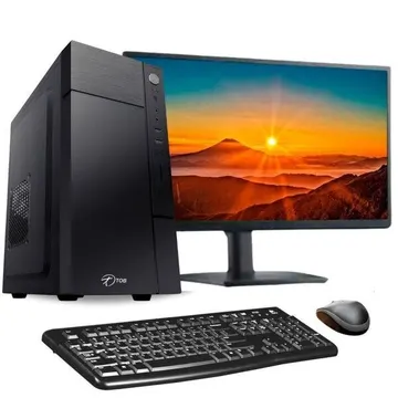 Computador Completo Tob Intel Core I3 Ssd 240gb Memória 4gb Windows 10 Pro Trial + Teclado E Mouse + Monitor 19” Desktop