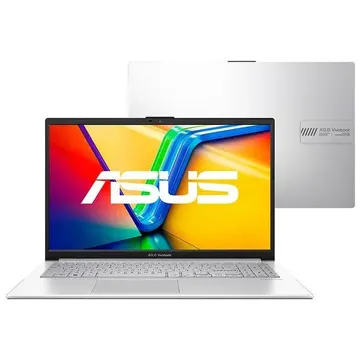 Notebook Asus Vivobook Go 15 Intel Core I3-n305 8gb/512 Ssd W11 Home Tela 15.6" Fhd Cool Silver - E1504ga-nj435w