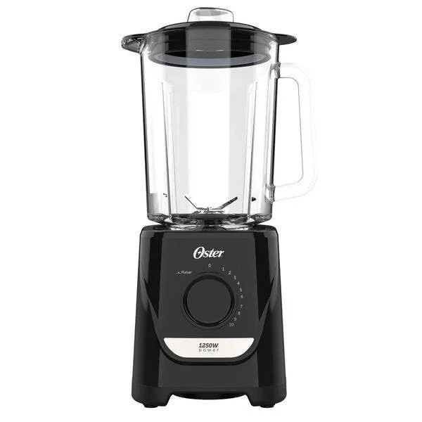 Liquidificador Oster Jarra de Vidro 2,2 Litros Preto 1250W 127V OLIQ520-127, imagem 1 de 8