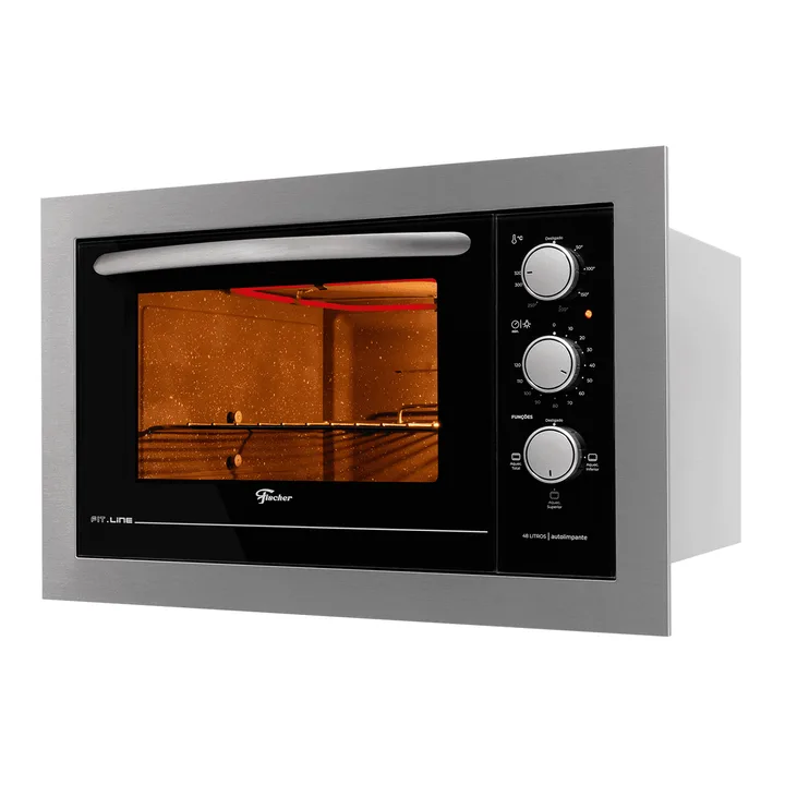 Forno Elétrico de Embutir Fischer Fit Line 48 Litros Inox 34493-95485 Inox 127V, imagem 1 de 3