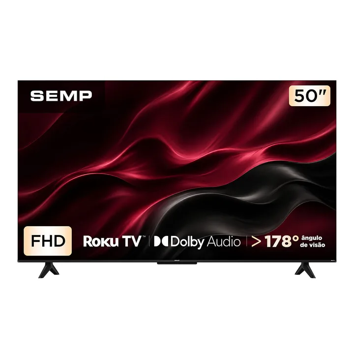 Smart TV LED 50" Semp 50S42 Full HD Roku TV HDR10 Wi-Fi Bluetooth Smart TV LED 50" Semp 50S42 Full HD Google TV HDR10 Wi-Fi Bluetooth, imagem 1 de 9