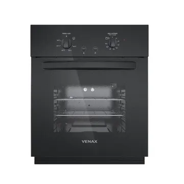 Forno De Embutir A Gás Venax Giii Gás Glp Totale Nero 50l Grill 700w Preto 110v