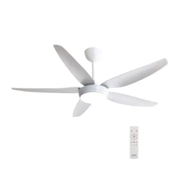 Ventilador de Teto com Controle Remoto Aliseu Style 5 Pás 140 cm Branco Bivolt