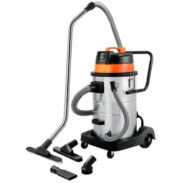 Aspirador de Pó para Sólidos e Líquidos 220V 1400W Tanque de Aço Inox 50 Litros TRAMONTINA PRO-449820