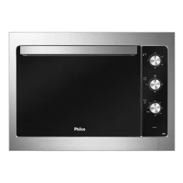 Forno Elétrico De Embutir Philco Pfe47e Esmaltado Dupla Resistência 47l 127v