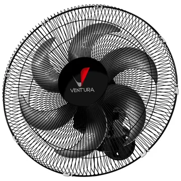 Ventilador Oscilante de Parede Ventura 50cm Preto Bivolt Grade de Aço VENTI DELTA-795425