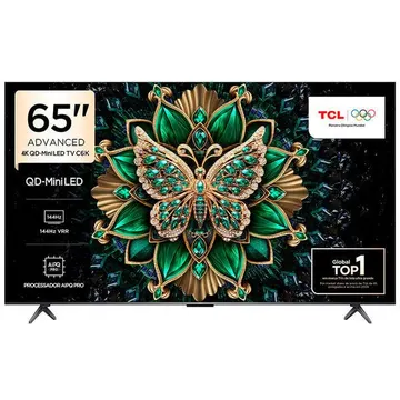 Smart Tv 4k Tcl Qd-mini Led 65” Polegadas Com Hdmi 2.1 Dolby Vision Iq Subwoofer 144hz Vrr E Wi-fi - 65c6k