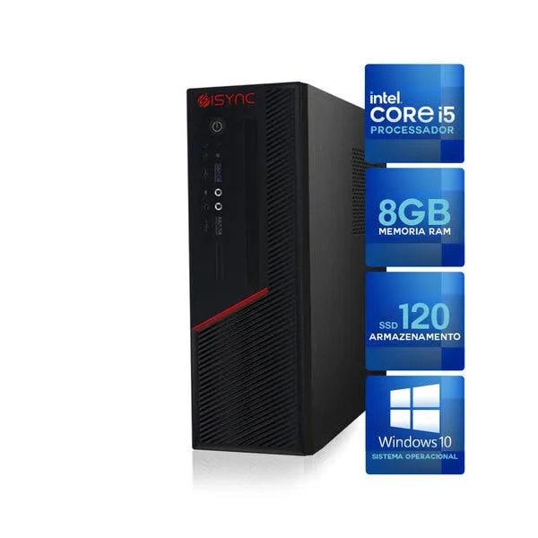 Computador Desktop Pc Slim Intel Core I5 8gb Ssd 120gb Windows 10, imagem 1 de 5