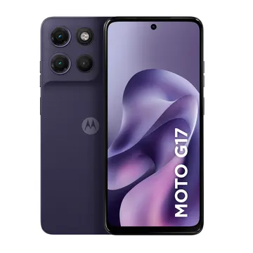 Smartphone Motorola Moto G17 4G 128GB 4GB RAM Câmera 50MP Sony Tela FHD+ Bateria 5200mAh Roxo