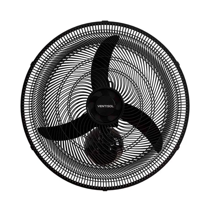 Ventilador De Parede Oscilante 50cm Em Plástico Ventisol New Preto 220v, imagem 1 de 5